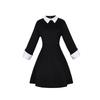Anime Wednesday Addams Family Cosplay Costume Dress Kids Girl Wednesday Cosplay Costume Black Gothic Family Cotume