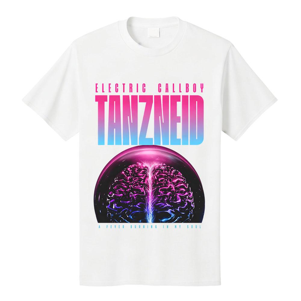 A Fever Burning in My Soul Shirt ELECTRIC CALLBOY Band Design T-shirt Tanzneid Album Graphic Print Tshirts Cotton Female Tees XS белый