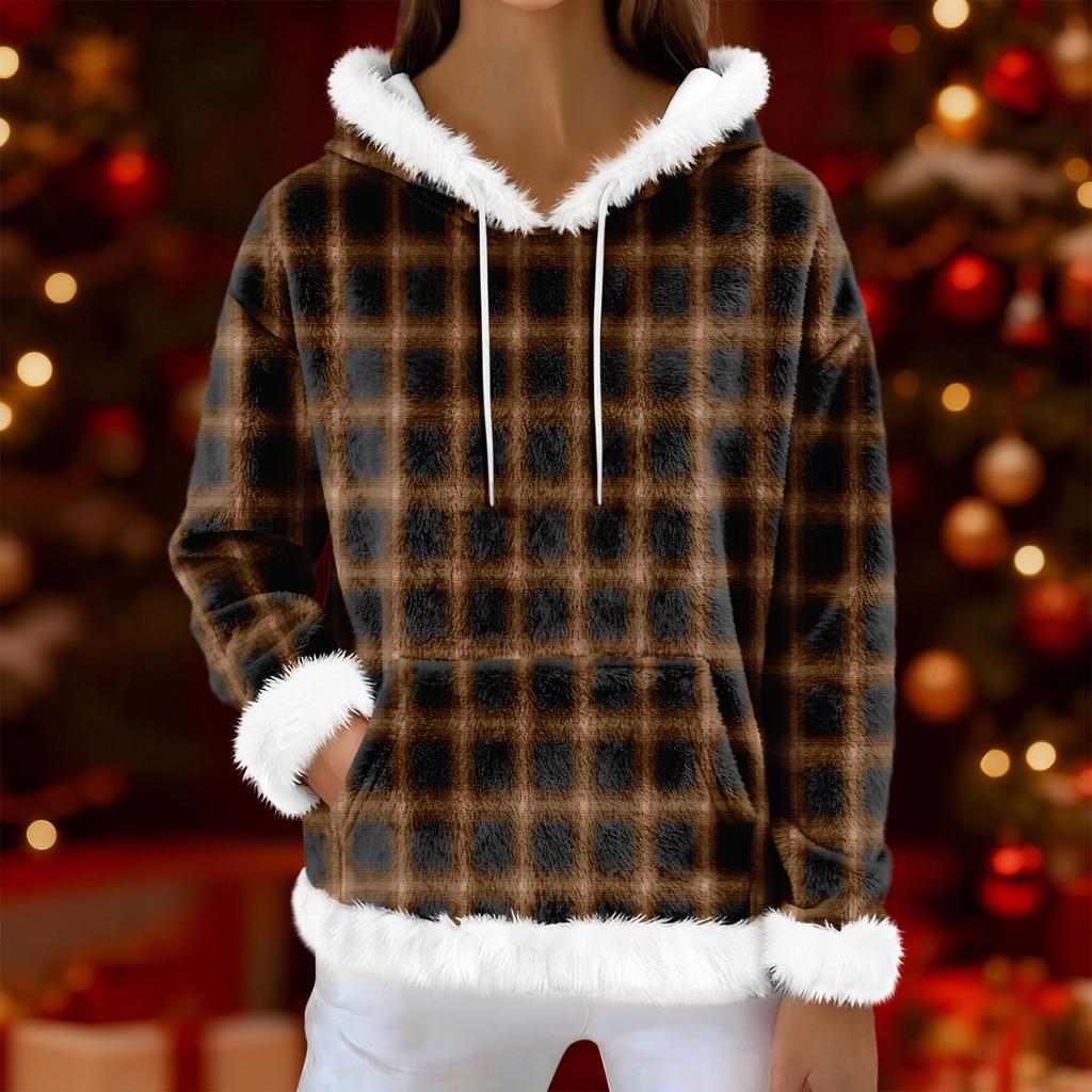 Hoodies For Women Oversized Winter Plush Cute Sweatshirts Pullover Trendy Fall Winter Clothes