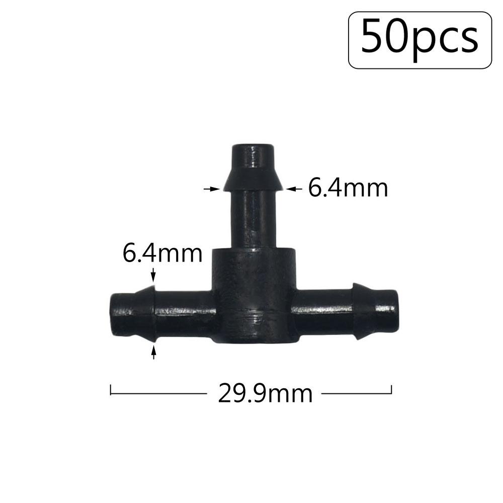 50pcs 3/5 4/7mm Garden Hose Barbed Connectors Tee Elbow Cross End Plug Fitting Coupling Drip Irrigation System Watering