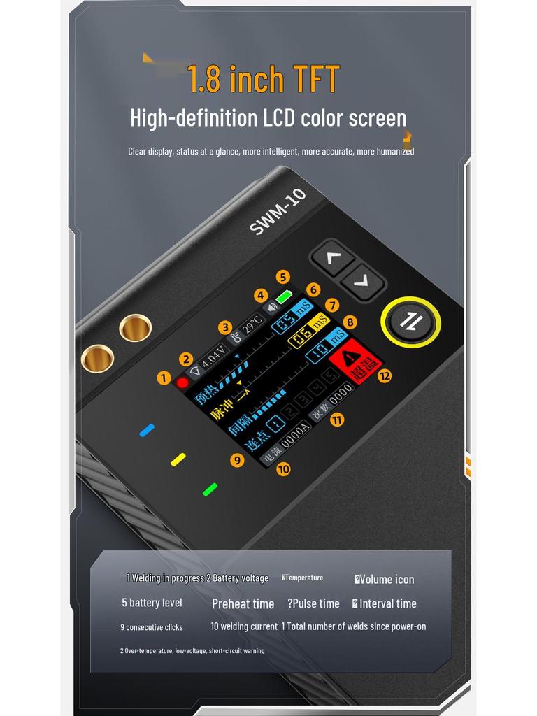 FNIRSI Handheld Spot Welder for 18650 Lithium Battery Nickel Sheets