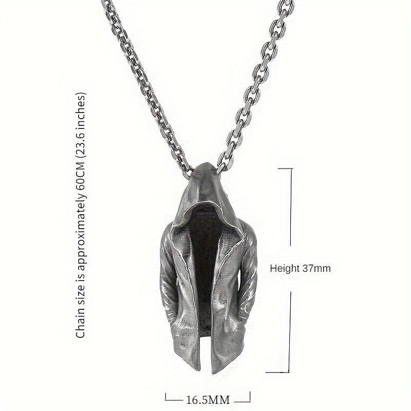 Fashion Cloak Men's Necklace Retro Hip Hop Punk Windbreaker Pendant Sweater Chain Jewelry Festival Gift Assassin