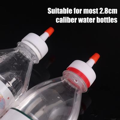 10st 28mm Flaskkorkspets Konverteringshuvud Röd Plast Pressflaskor Ersättningskorkar Universell Läckagesäker
