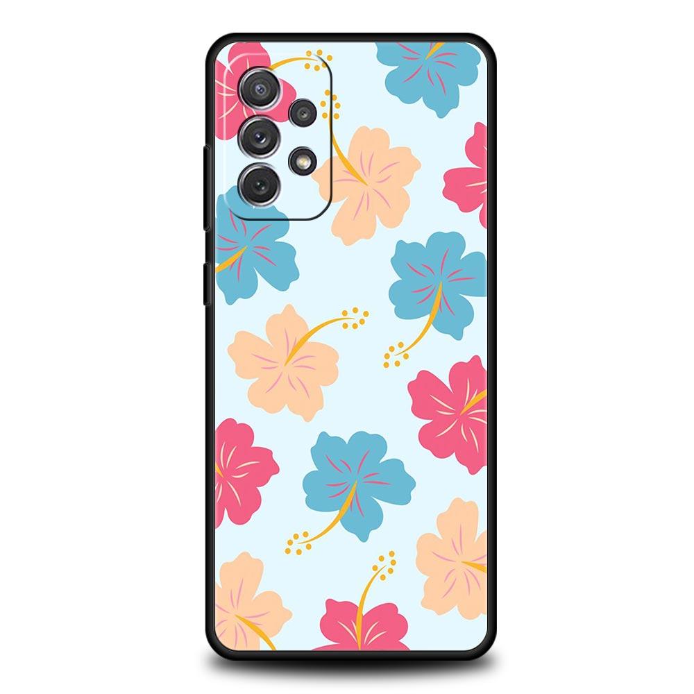 Summer Colorful Flower Case for Samsung A57 A37 A51 A71 A21S A17 A15 A25 A41 A23 A33 A53 A73 A07 A03S A05S A13 A35 A55 5G Cover