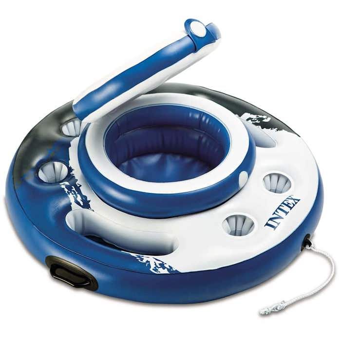 Inflatable Cooler - INTEX - Floating Inflatable Cooler for Pool - 5 Drink Holders - 30 Cans