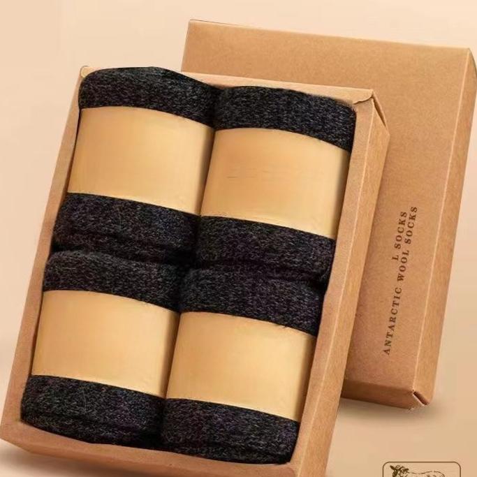 1/3 Paar Herren Winterwollsocken Warme Verdickte Wollsocken Baumwolle Einfarbig Kältefest Schnee Hohe Qualität Kaschmirsocke