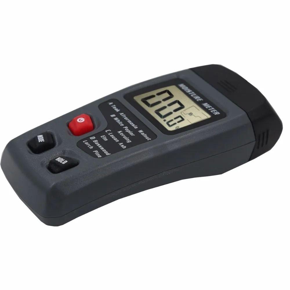 4 Measurement Modes Wall Moisture Detector Two Pins Wood Humidity Tester Firewood
