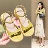 2024 Summer Gladiator Women Sandals Fashion Elegant Soft Sole Commute Shoes Ladies Comfort Thick Bottom Beach Sandalias
