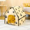 Pet Small Kennel, Dog House, Cat Kennel, Small Paw Graphic Foldable Pet Nest, Puppy Dog Cat House, Pet Kennel