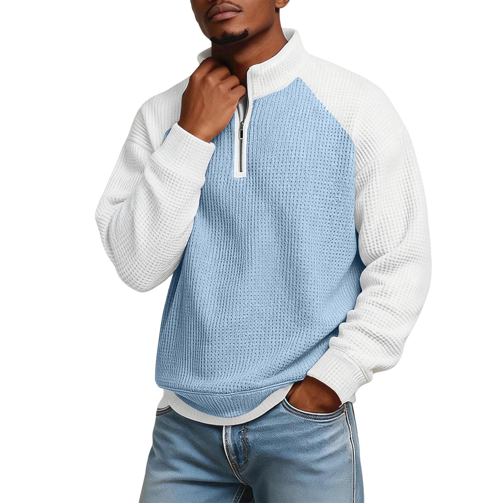 Men s Multi-color Button-down Long-sleeved Hoodie For Men Sporty And Casual Men s Clothing Hoodie XL небесно-голубой 2160₽