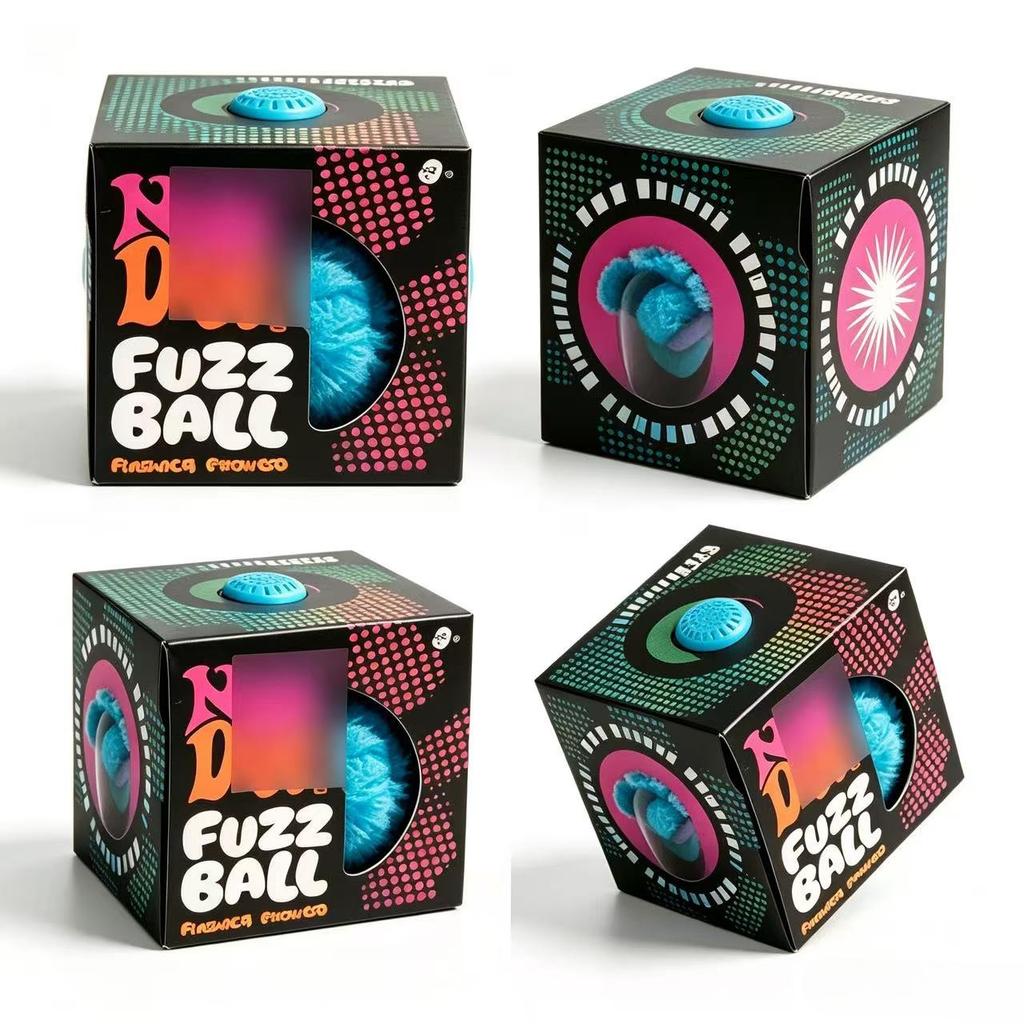 NeeDoh Fuzz Ball Squishy Stress Ball Soft Tactile Fidget Toy for Anxiety Relief Sensory Play for Kids Adults Gifts