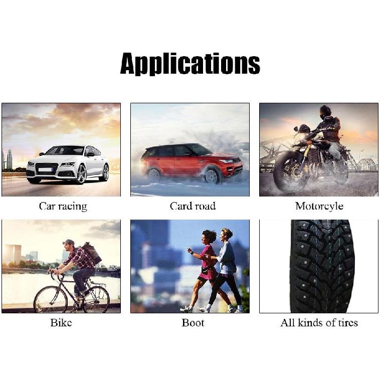 100 Stück 6,5 mm / 0,26" Anti-Rutsch Schneeschraubenstollen, Reifen-Schneeketten Reifenstollen Zierleiste für ATV Motorrad Fahrrad Schuhe