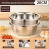 Thickened Stainless Steel Drain Basket and Bowl Set