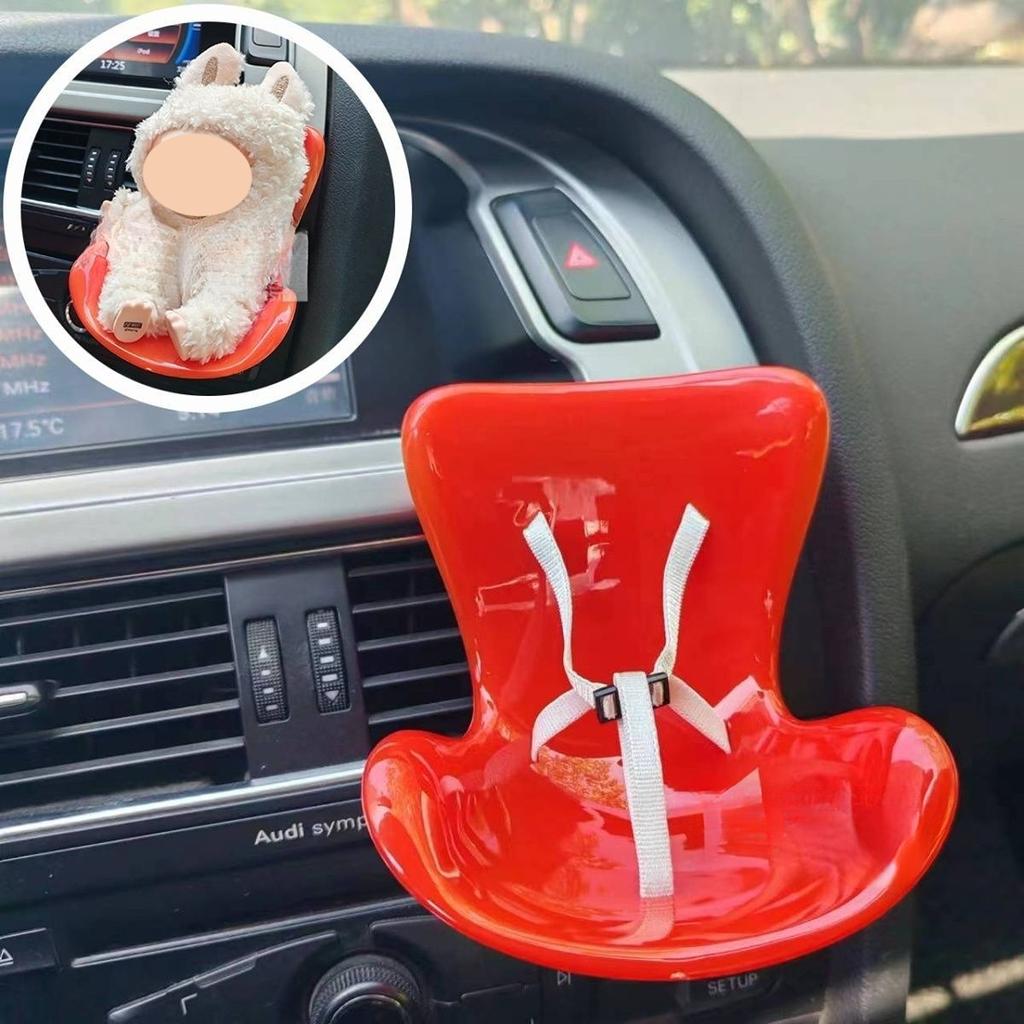 17cm Doll Car Seat For Labu- Air Vent Clip  with Aromatherapy for Blind Box Collectors | Cute, Functional Car Ornament