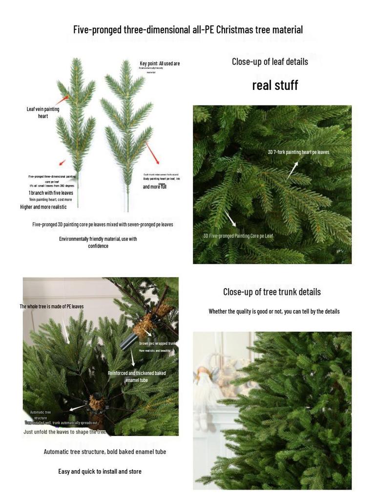 Luxurious Dense Artificial Christmas Tree with Lights - Secure, High-End Design Available Now