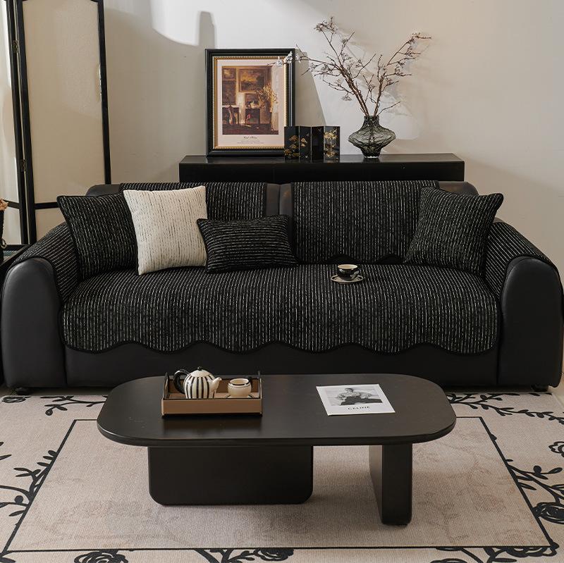 New Special-Shaped Sofa Cushion, Universal In All Seasons, Non-Slip And Dirt-Resistant Seat Cushion, Retro Green Sofa Cover Cover Cloth Towel