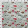 oneOone Cotton Poplin Dusty Green Fabric Kids  Dress Material Fabric Print Fabric By The Yard 42 Inch