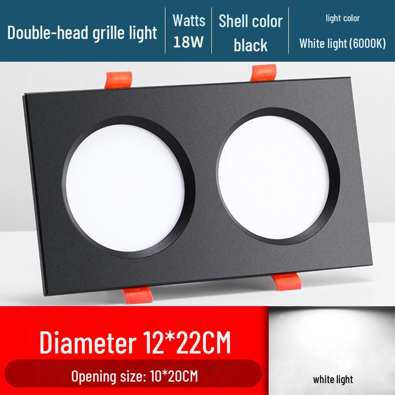 Ultra-Thin Dual/Single Head Recessed Square LED Spotlight for Commercial & Household Use