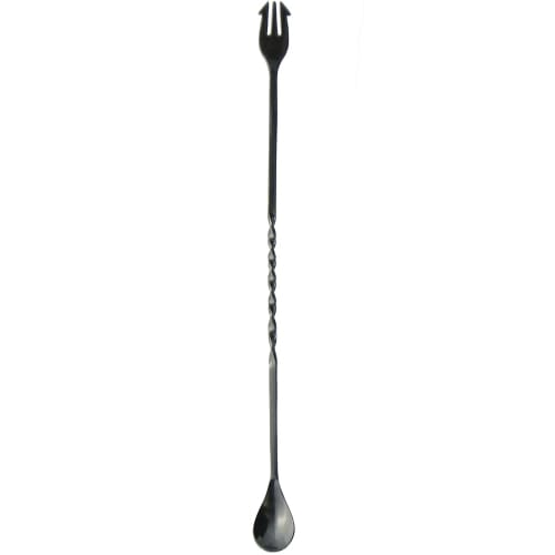 Nagao Tsubame-Sanjo Bar Spoon, 25cm, 18-0 Stainless Steel, Black Oxide Color, Made In Japan