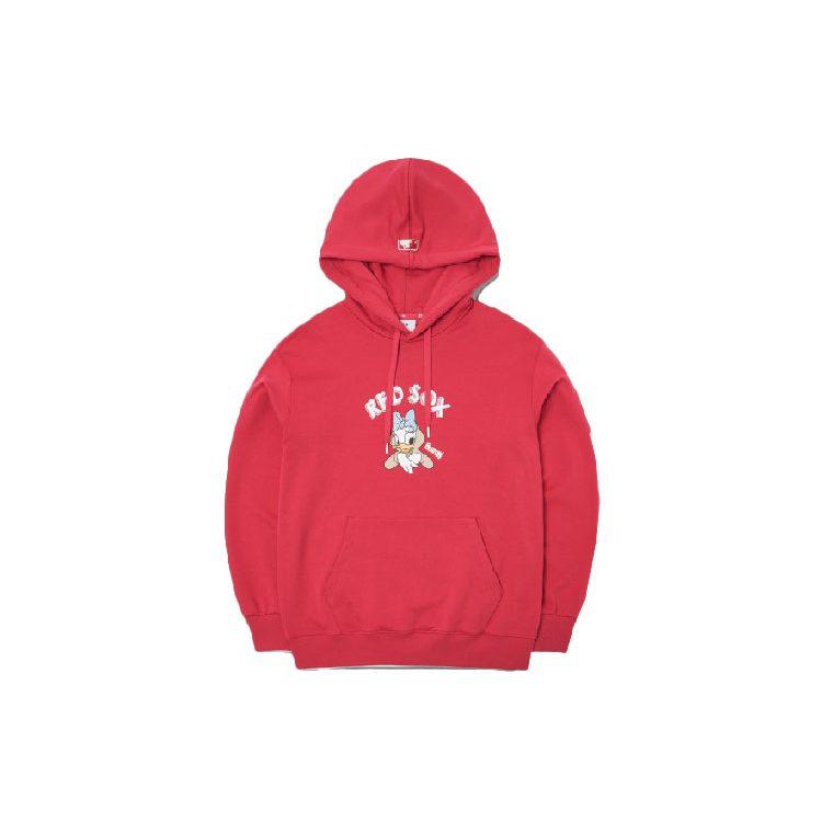 MLB X Disney Sweatshirts Unisex Red Hooded Moderate Regular 3AHDD1014-43RDL