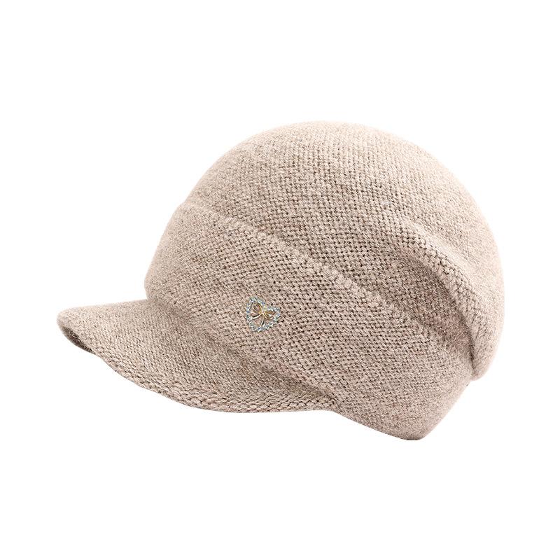 Fashion Hat Female Rabbit Hair Blended Wool Hat Versatile Hat Keep Warm and Show Face Small Knitted Hat Tide