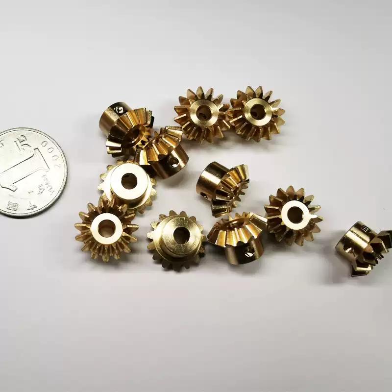shaft hole 4MM precision 1:1 90 degree right angle transmission metal bevel gear 1M 15teeth brass bevel gear