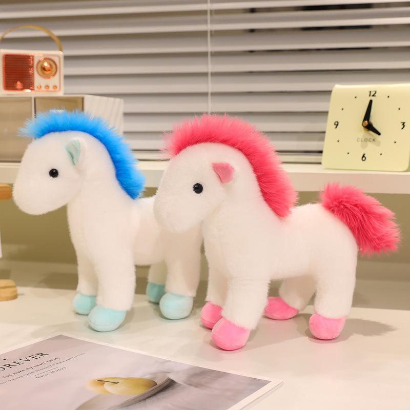 Cartoon Simulation Pony Doll Plush Toy Pony Zodiac Horse Doll Children's Doll Birthday Gift