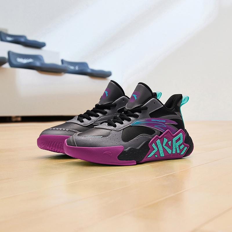 Anta Comfortable Classic Fashion Versatile Non-Slip Shock Absorbing Wear-Resistant Mid-Top Kids Basketball Shoes Men Sneaker A12431101