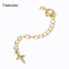 14K Gold Plated Extension Chain With Lobster Clasps End Extension Tail Chain Connector For DIY Bracelet Necklace Making Findings