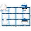 32" X 48" 2026 Wall Calendar Large Dry Erase Calendar for Wall Erasable Laminated 12 Month Wall Planner Yearly Annual Calendar Reversible