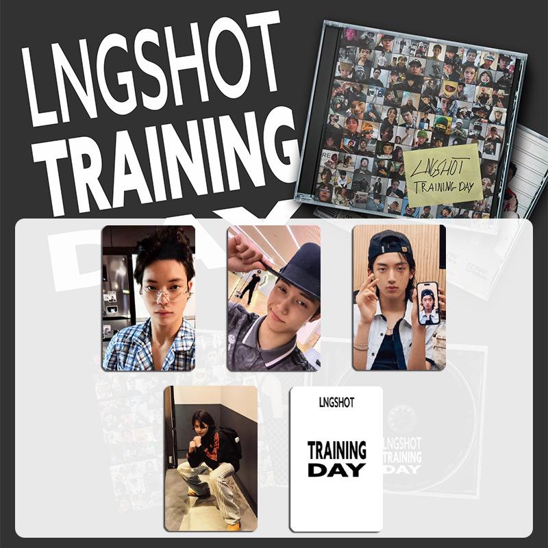 4/8 Stück LNGSHOT Album Trainingstag LOMO Karte limitierte Edition RYUL WOOJIN LOUIS OHYUL Fans Souvenir Postkarte Cosplay Karten (as the picture,5.4x8.6cm) gray
