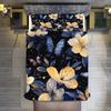 Night Flower Language Dream Bed Three-Piece Quilt Cover Pillowcase Digital Printing Home Textiles Polyester