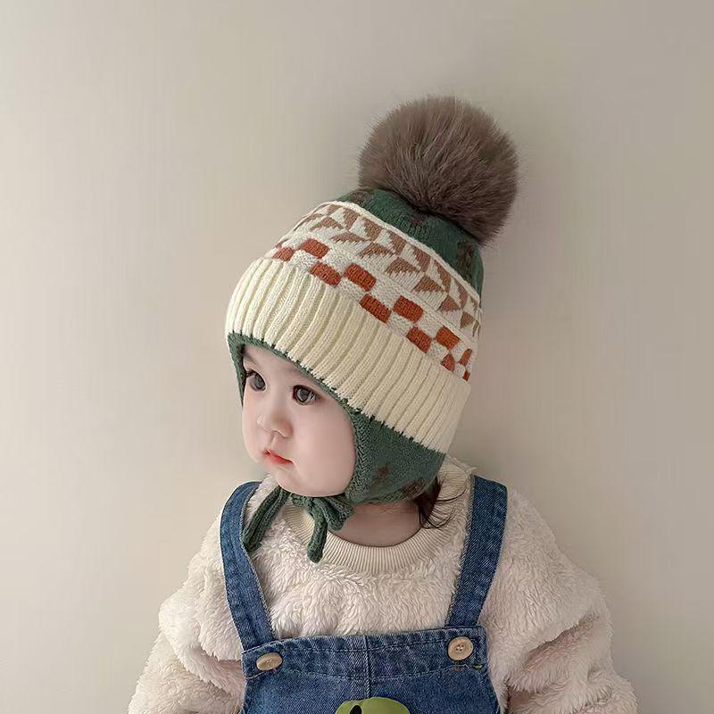 Children's Warm Wool Ushanka: Windproof Ear Protection Hat for Boys and Girls