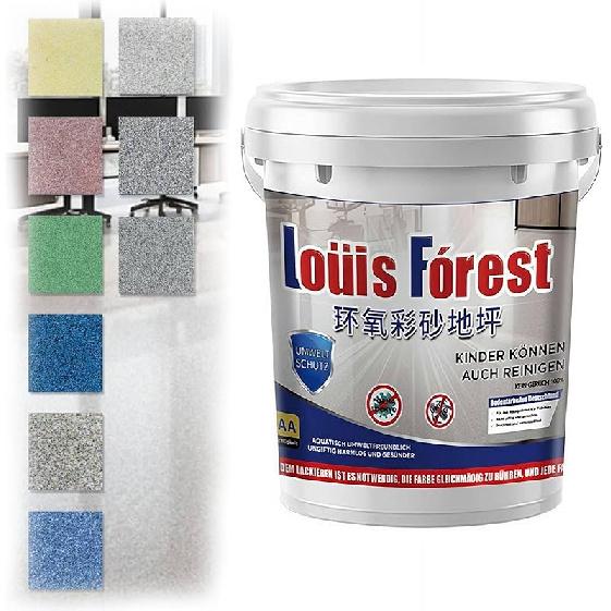 High-Gloss Marble Effect Epoxy Floor Coating, Colored Sand Self Leveling Flat Paint, Imitation Marble Paint, Household Cement Flat Paint, Outdoor