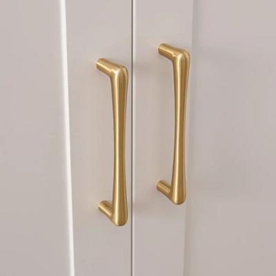 High Quality Gold/Silver Cabinet Pull Solid Smooth Furniture Handles Alloy Durable Drawer Knob for Cabinet Wardrobe Drawer