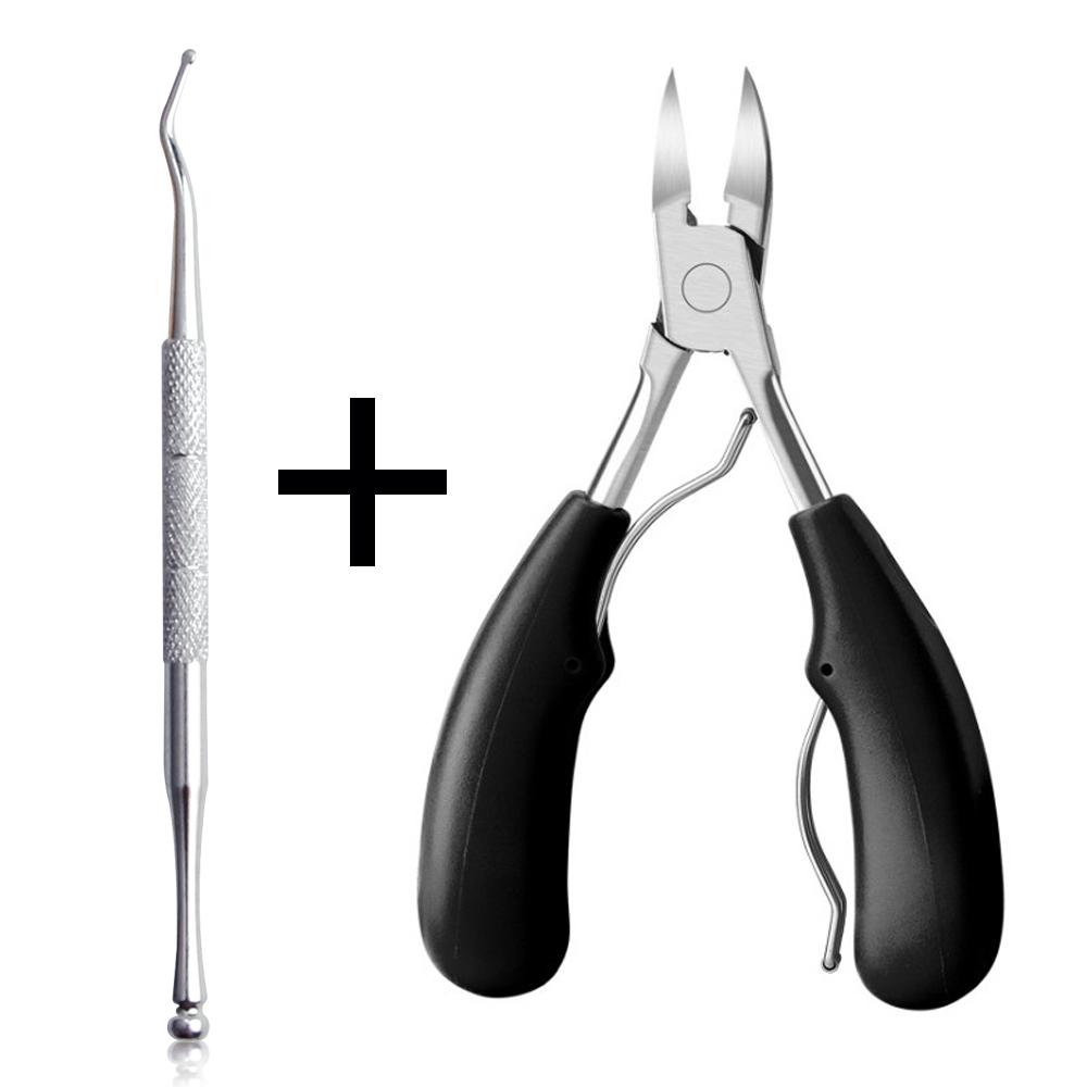 Cortacutículas Profesional Alicates Tijeras Empujador de Manicura Tenazas de Pedicura Removedor de Piel Muerta Herramientas para el Crecimiento de Cutículas