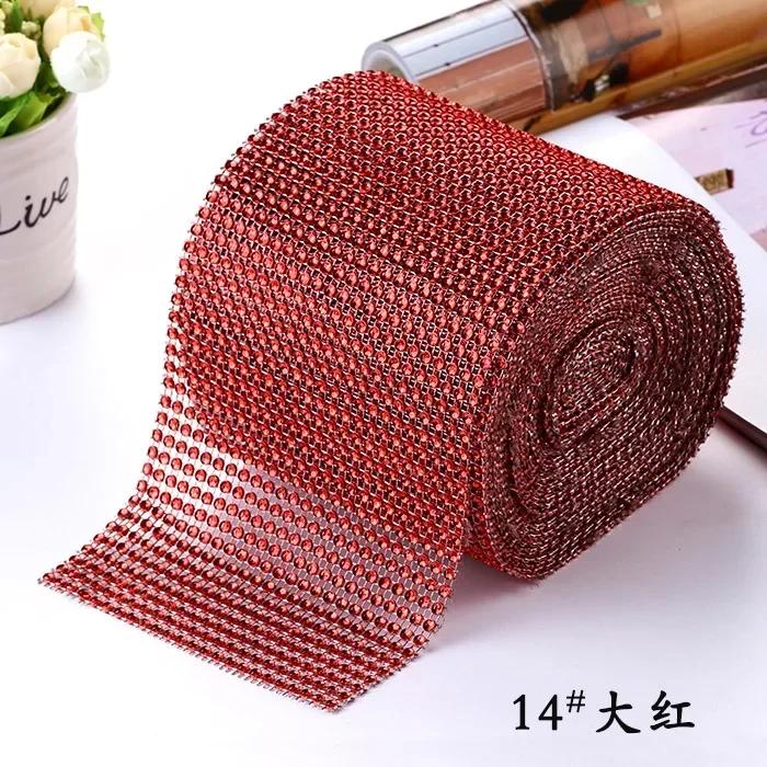 1Yard Sparkle 24Row DiamondRhinestones Ribbon Rhinestone Ribbon Silver Crystal Mesh Rhinestone Wrap DIY Crafts Wedding Decor