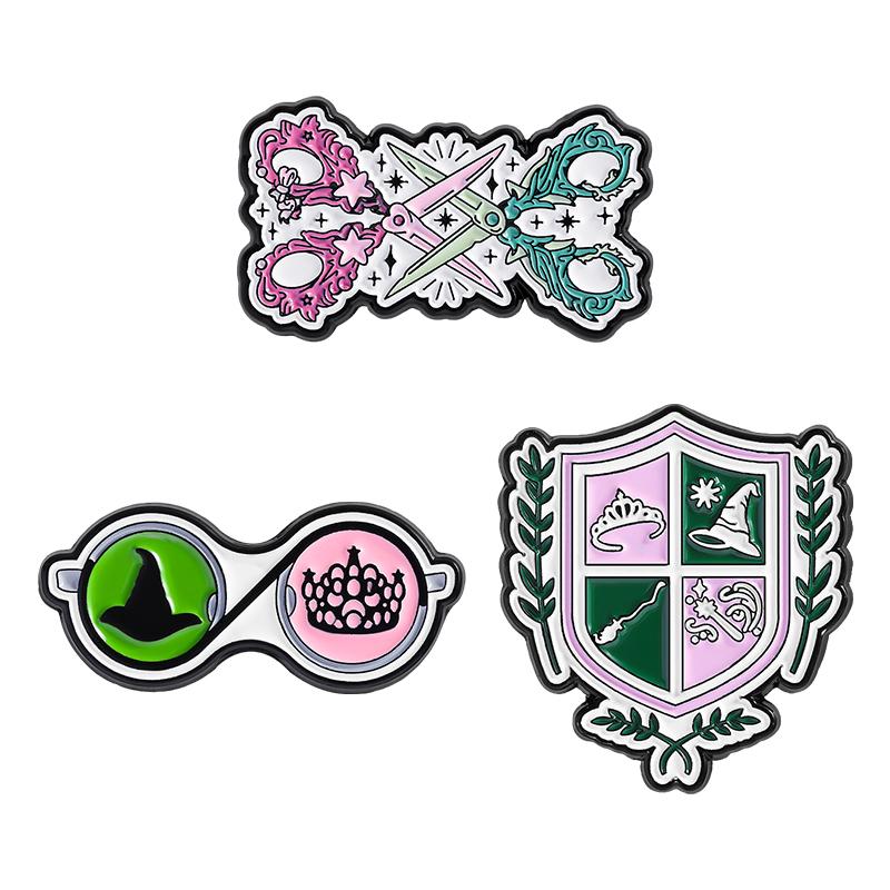 Magic Witch Enamel Pins Custom Magic Academy Brooches Lapel Badges Clothes Funny Jewelry Gift for Kids Friends