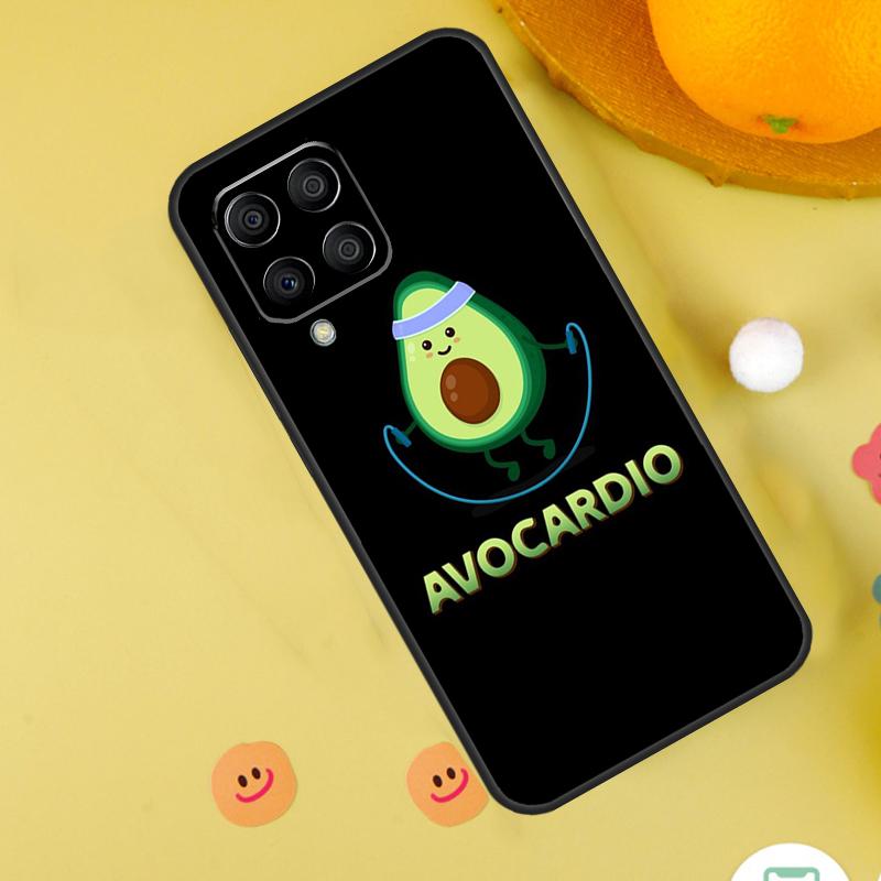Cute Cartoon Avocado Fitness Case For Samsung Galaxy M31 M32 M12 M52 M21 M15 M55 M56 M36 M16 M06 M13 M33 M53 M14 M34 M54