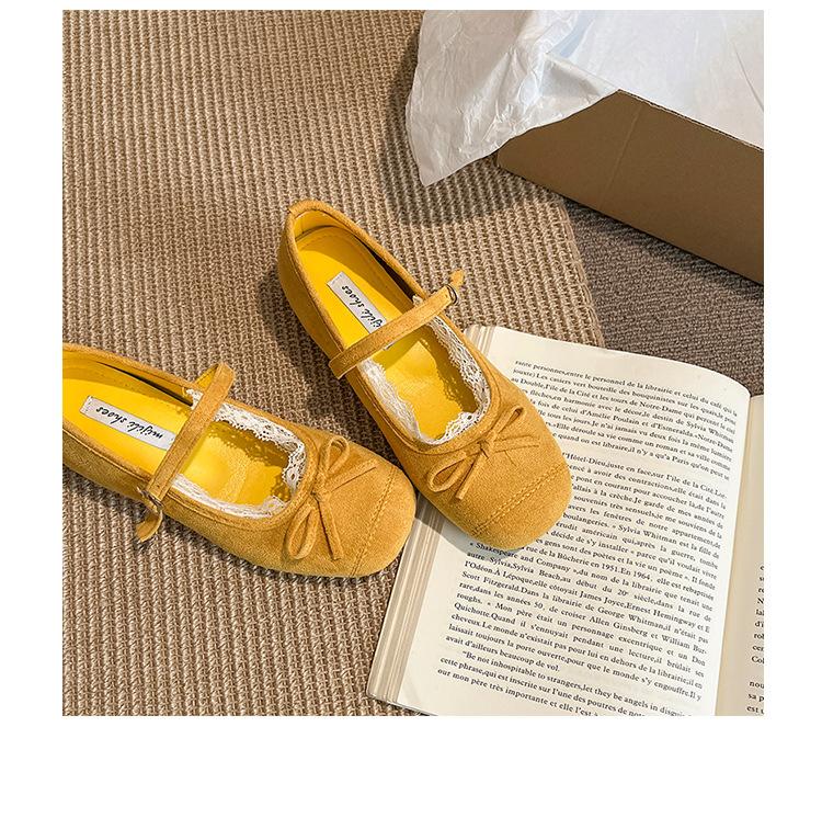 The inner height is increased by 3cm, gentle fairy style, versatile spring and summer soft sole, retro Mary Jane shallow mouth single shoes, the i