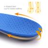 Arch Support EVA Elastic Shock Absorption Insole Blue Surface Gray Bottom Ventilation Hole Men's and Women's Orthopedic Arch Full Pad