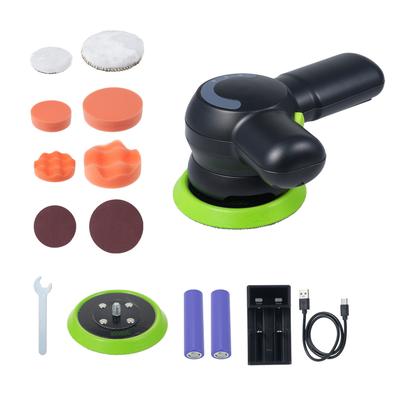 Cordless Car Polisher 7.4V Battery Car Buffer with 3 Gear Speed 4inch Portable Polishing Machine Kit with 8pcs