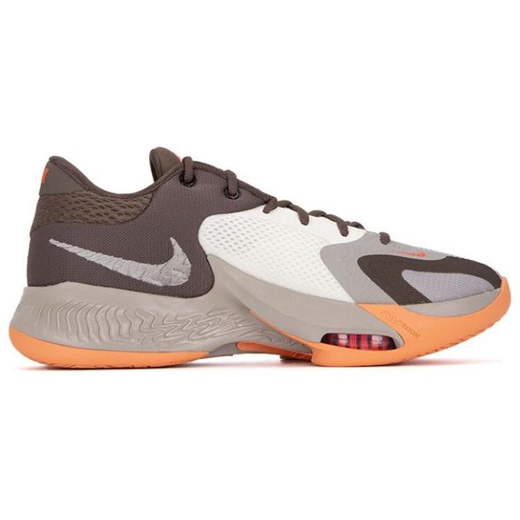 Nike Zoom Freak 4 EP 'Letter Bros' (Unisex) Ironstone / Orange Trance / Cobblestone / Sail Basketball Shoes DJ6148 003