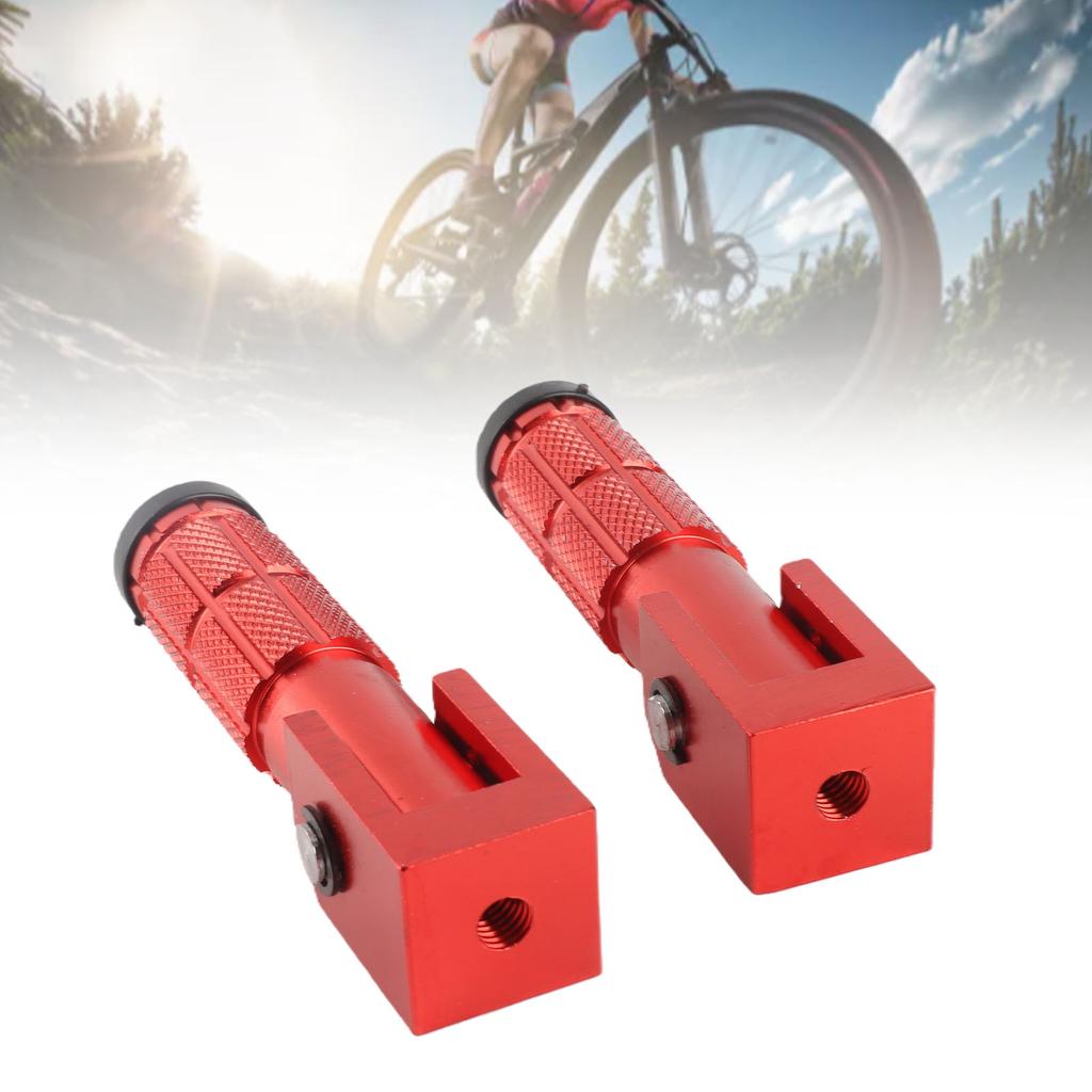2Pcs Motorcycle Foldable Foot Pegs M8 Antislip Aluminium Alloy for Bikes ATV UTV Go Kart