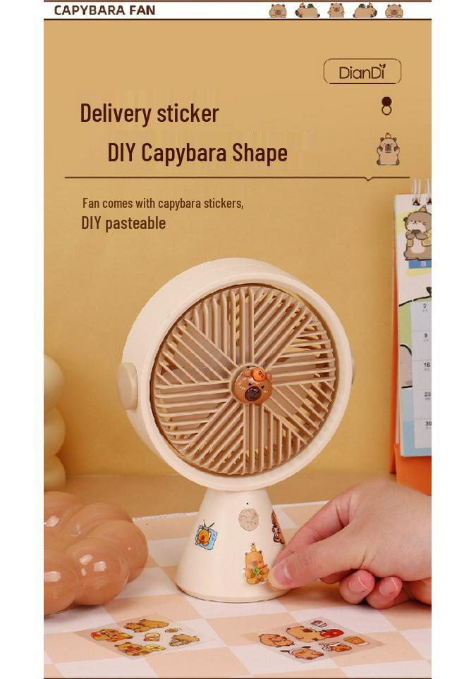 Cartoon Handheld Mini USB Rechargeable Fan - Student Desktop/Office Desk Fan