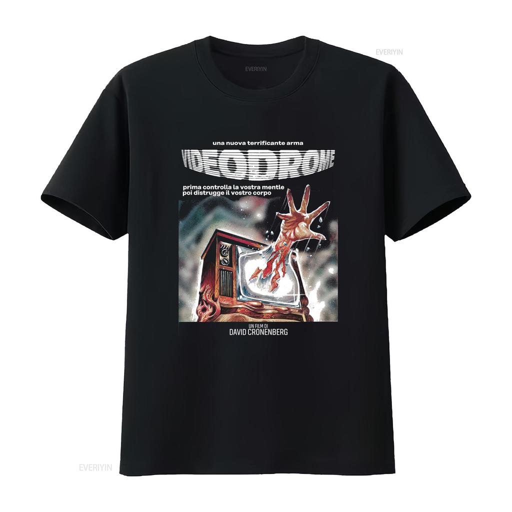 Videodrome Cult Movie T Shirt Retro TV Horror Design Perfect for Fans Enthusiasts Vintage Washed Versatile Streetwear Soft