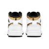 New Jordan 1 Mid White Gold Black GS 554725-190