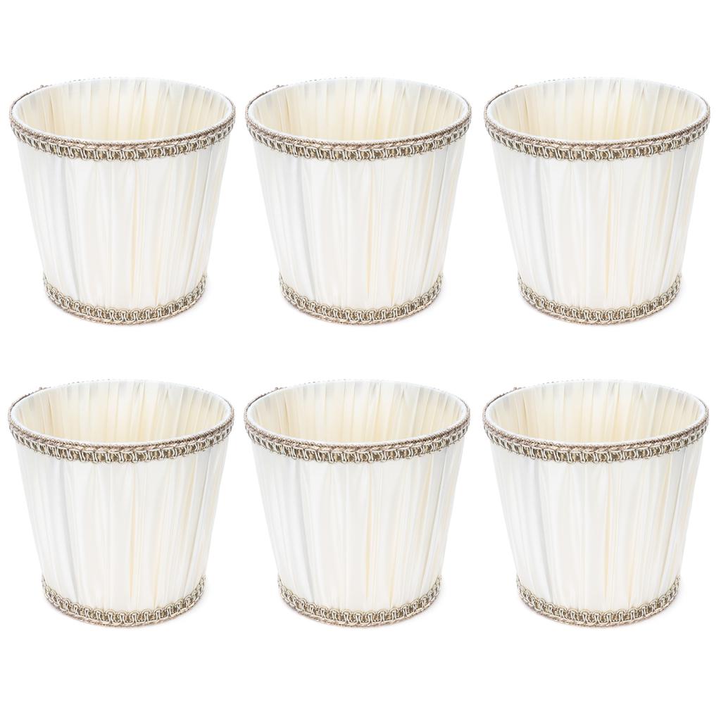 6Pcs Fabric Lampshade Modern Chandelier Table Lamp Cover for E14 Screw Home Accessory