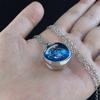 12 Constellations Double Side Glass Ball Silver Plated Necklace Jewelry Pendant Accessories Women Birthday Gift