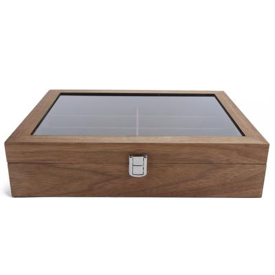 8 Grids Glasses Storage Box Wooden Sunglasses Display Case Travel Jewelry Organizer